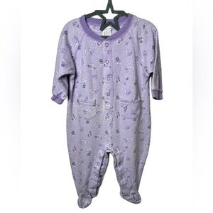 Y2K Pekkle Bubble Sleeper Purple Alphabet Zoo 12M Baby